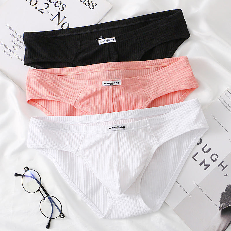 Pure cotton low-rise men's briefs