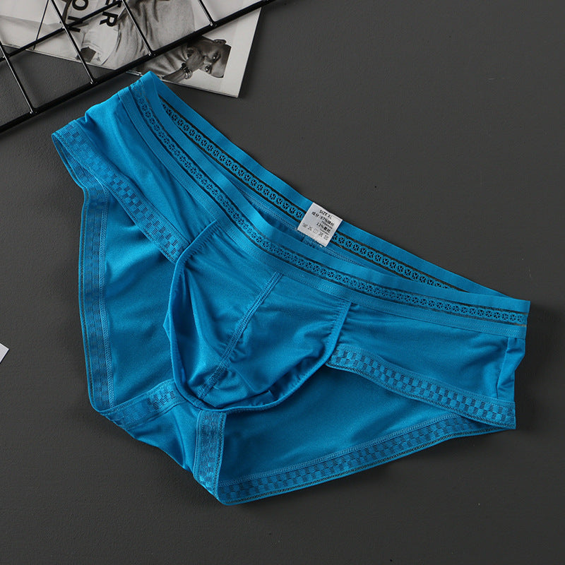 CLEVER-MENMODE Lace Low Rise Underwear, Quick-Dry Breathable Butt Lifting Shaping Sport Knit Panties