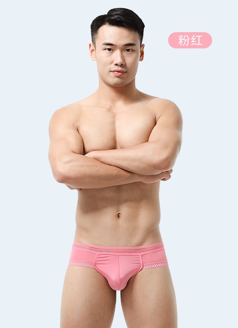 CLEVER-MENMODE Lace Low Rise Underwear, Quick-Dry Breathable Butt Lifting Shaping Sport Knit Panties