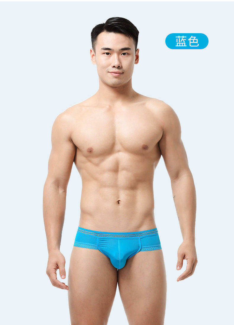 CLEVER-MENMODE Lace Low Rise Underwear, Quick-Dry Breathable Butt Lifting Shaping Sport Knit Panties