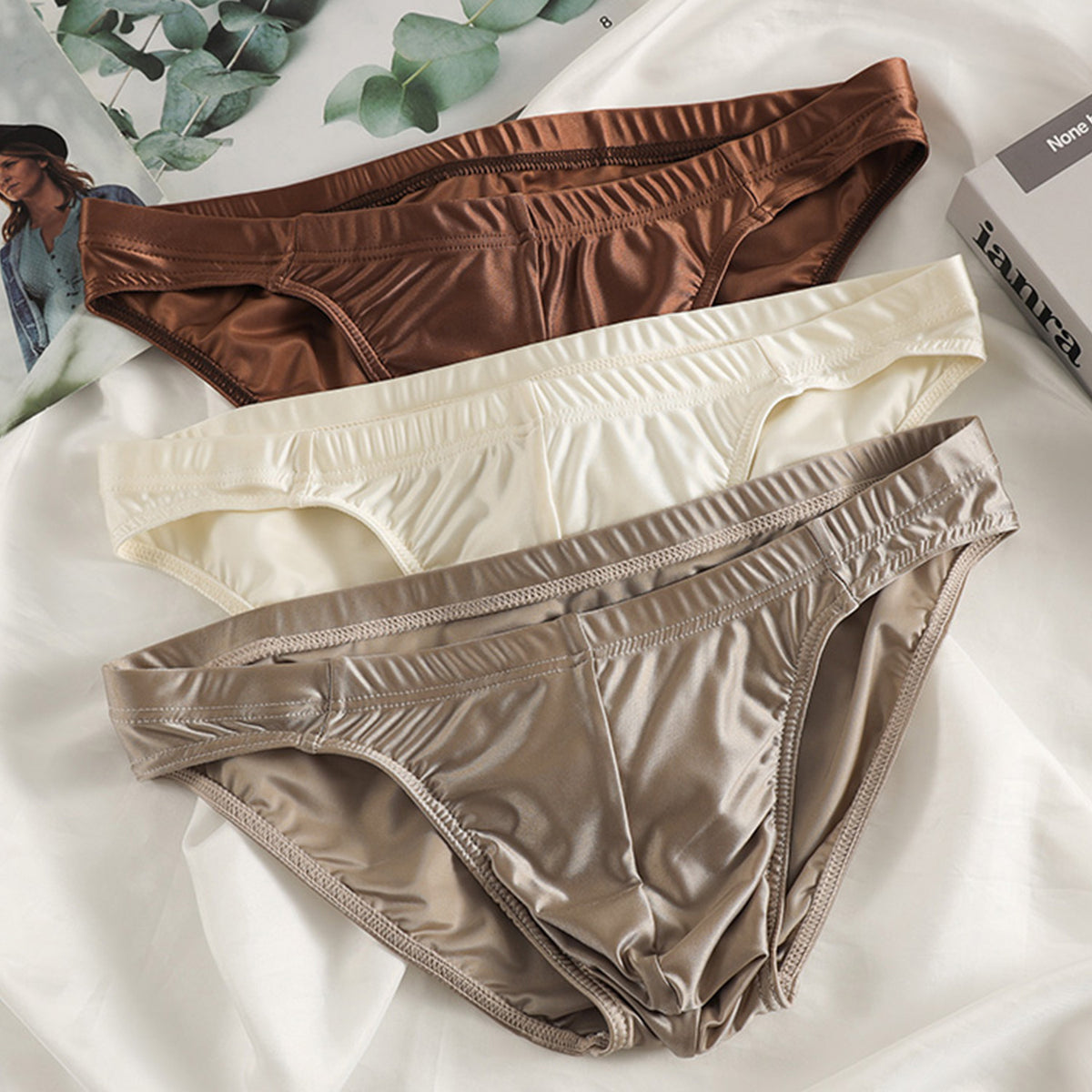 CK63 Nylon Mid Rise Underwear, Antibacterial Breathable Body Shaping Solid Color Knit Panties