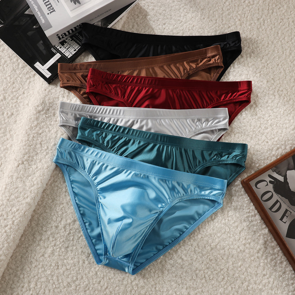 Quick Dry Ice Silk Low Waist Youth Underwear, Breathable Knit Panties