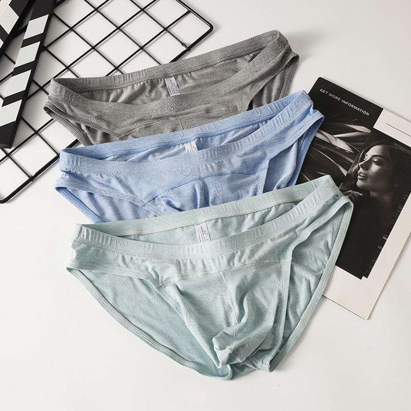 Nanbadun NK30 Modal Quick Dry Underwear, Color Block Low Rise Knit Breathable Panties for Adults