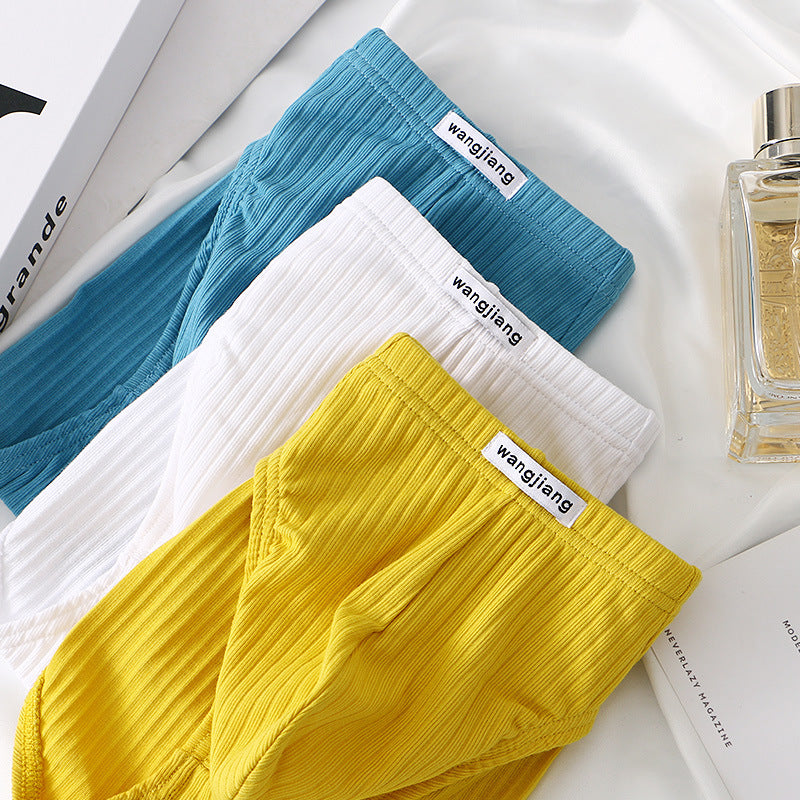Pure cotton low-rise men's briefs