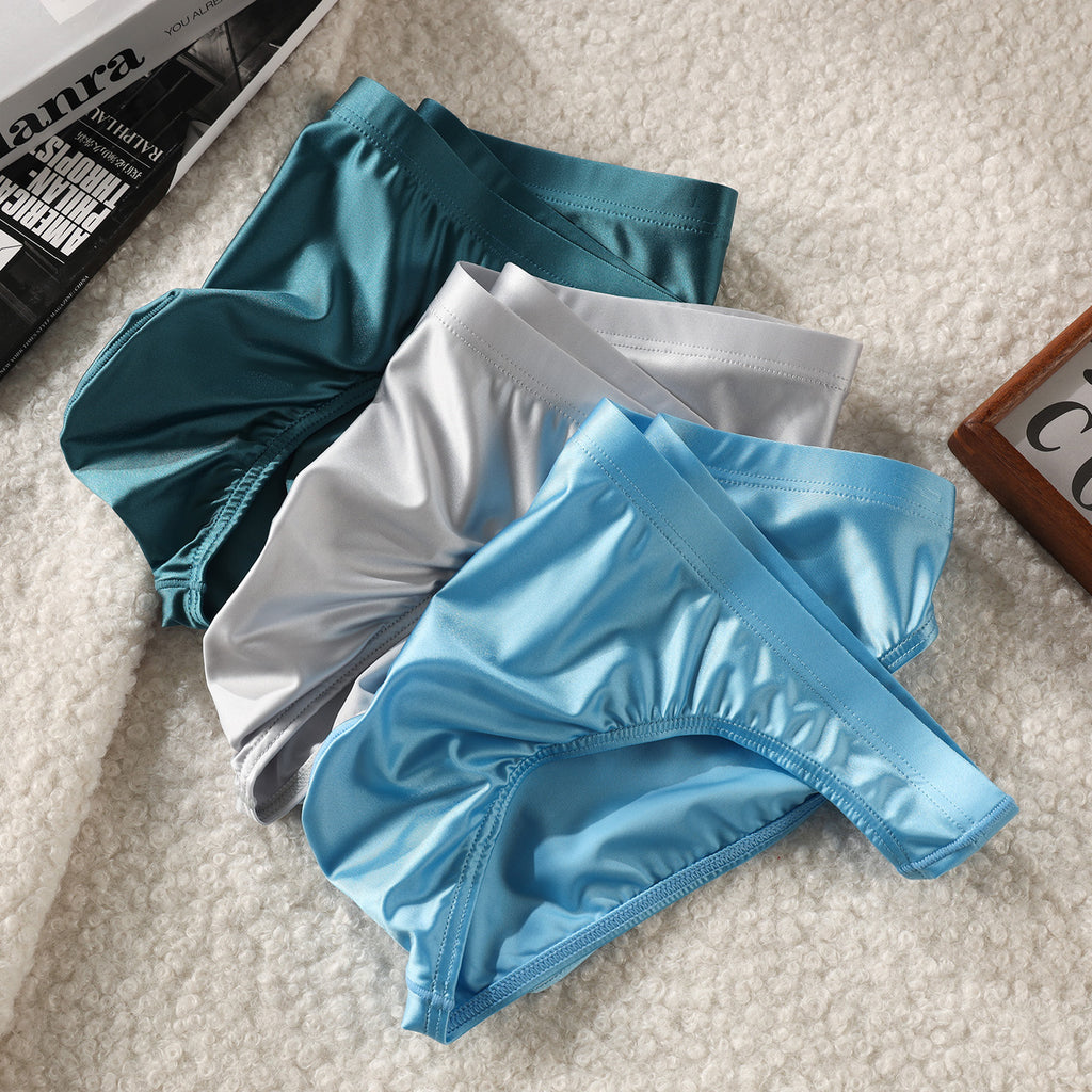 Quick Dry Ice Silk Low Waist Youth Underwear, Breathable Knit Panties