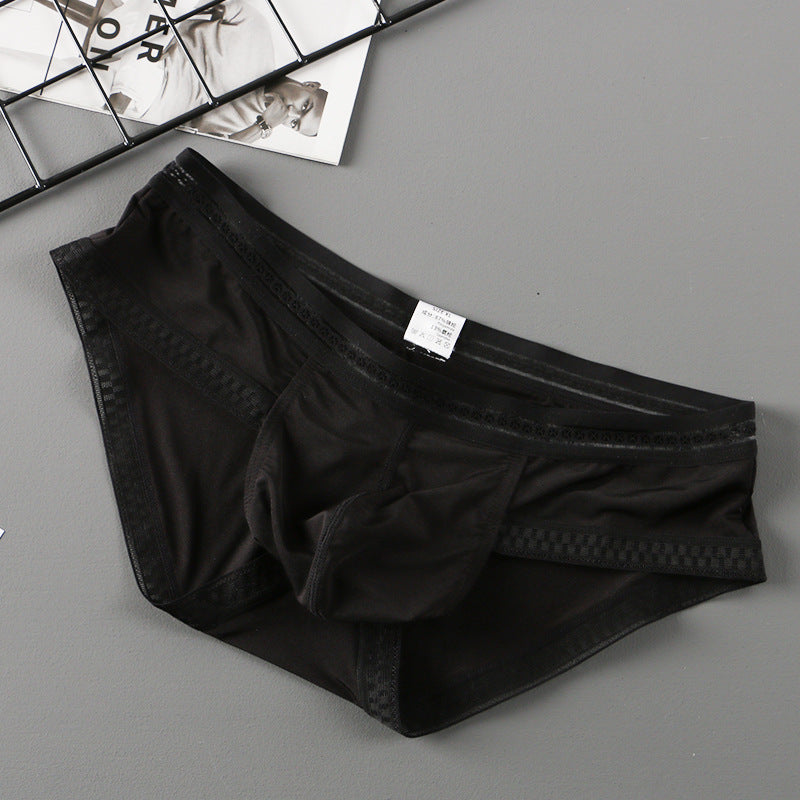 CLEVER-MENMODE Lace Low Rise Underwear, Quick-Dry Breathable Butt Lifting Shaping Sport Knit Panties