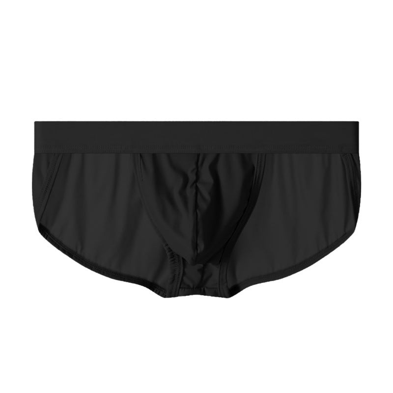 2336-GC Ice Silk Mid Rise Underwear, Breathable Nylon Solid Color Knit Panties for Adults