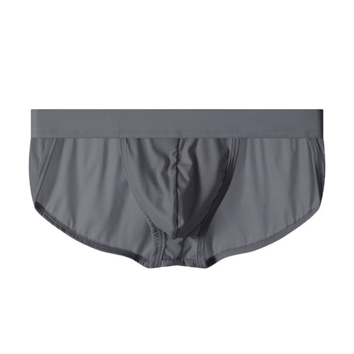 2336-GC Ice Silk Mid Rise Underwear, Breathable Nylon Solid Color Knit Panties for Adults