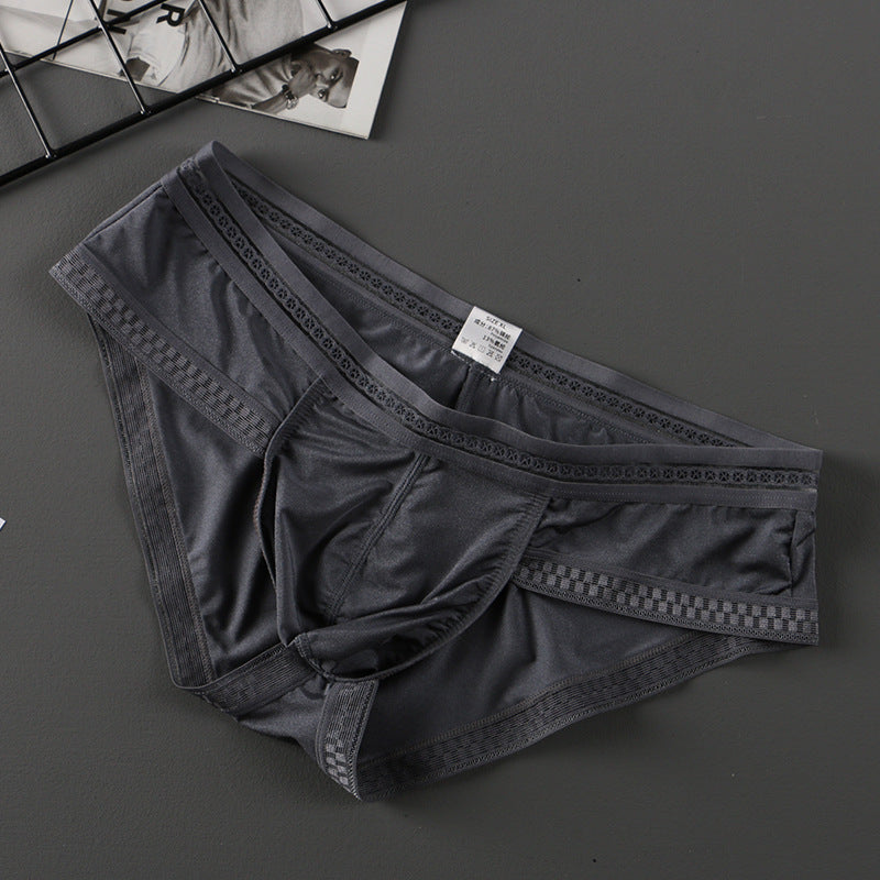 CLEVER-MENMODE Lace Low Rise Underwear, Quick-Dry Breathable Butt Lifting Shaping Sport Knit Panties