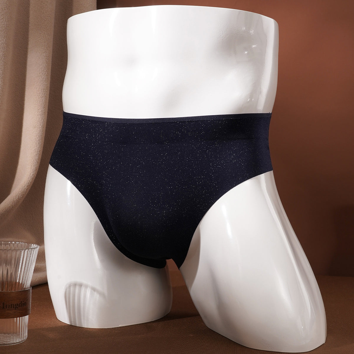 Antibacterial Mid-Waist Nylon Knit Underwear For Adults