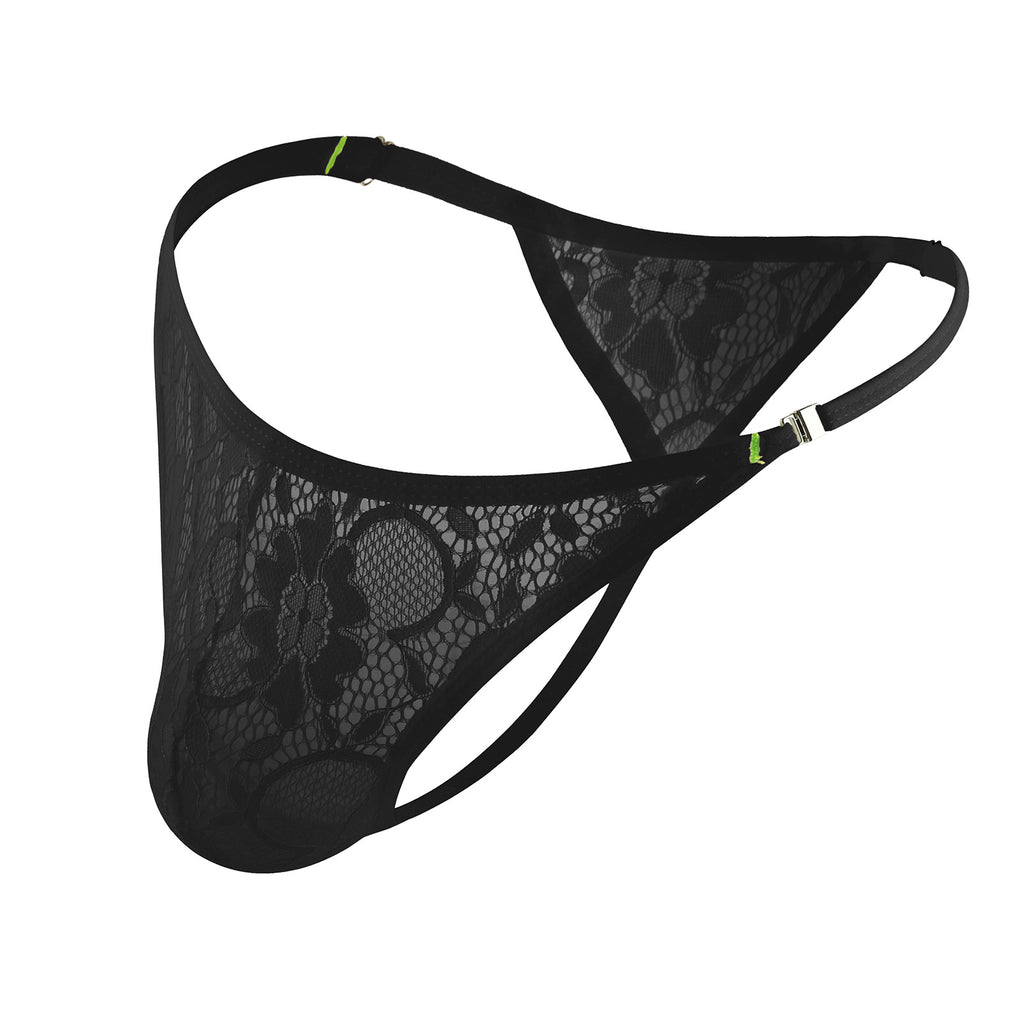 CLEVER-MENMODE Lace Low Rise Underwear, Quick-Dry Breathable Butt Lifting Shaping Sport Knit Panties