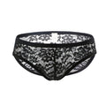 CMF229 Solid Color Lace Low Rise Underwear, 90%-95% Nylon Breathable Knit Panties for Adults, All Seasons