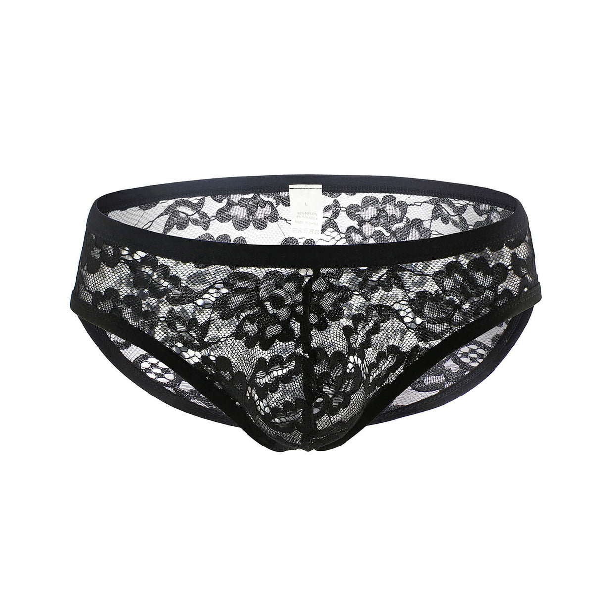 CMF229 Solid Color Lace Low Rise Underwear, 90%-95% Nylon Breathable Knit Panties for Adults, All Seasons