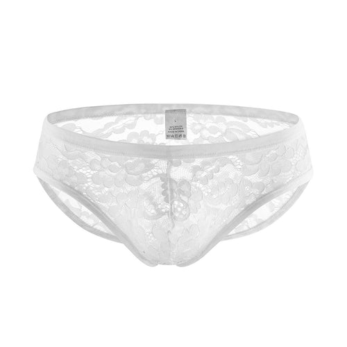 CMF229 Solid Color Lace Low Rise Underwear, 90%-95% Nylon Breathable Knit Panties for Adults, All Seasons