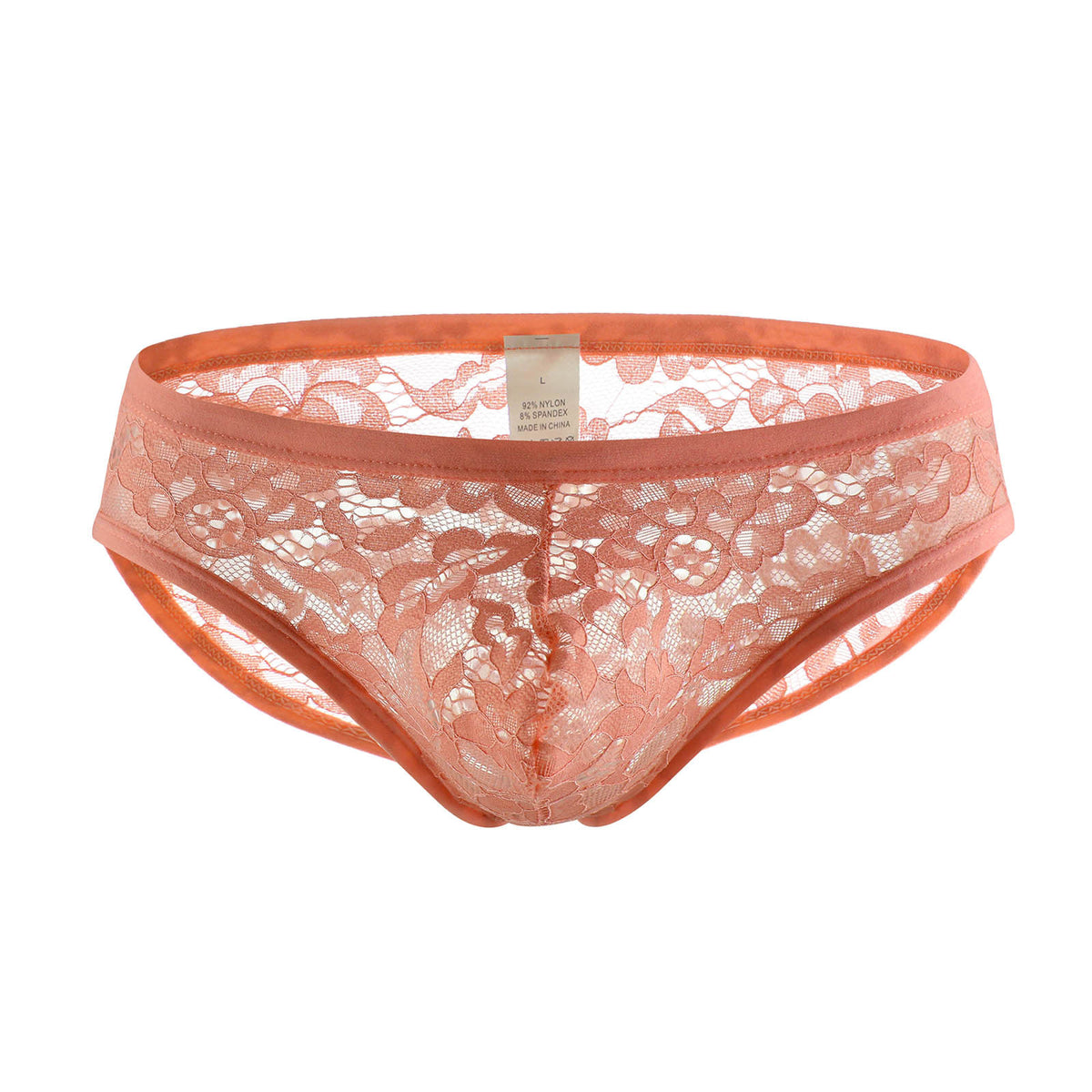 CMF229 Solid Color Lace Low Rise Underwear, 90%-95% Nylon Breathable Knit Panties for Adults, All Seasons